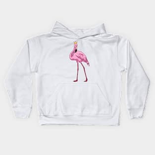 Flamingo with Crown Kids Hoodie